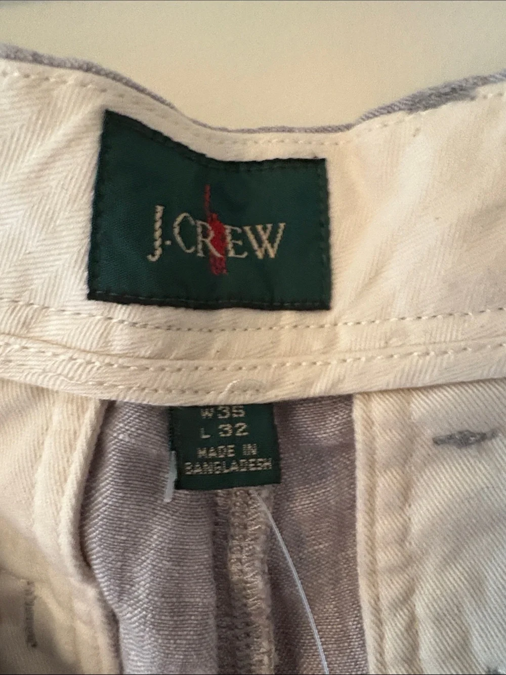 J. Crew Light Gray Linen-Blend Men's Chinos